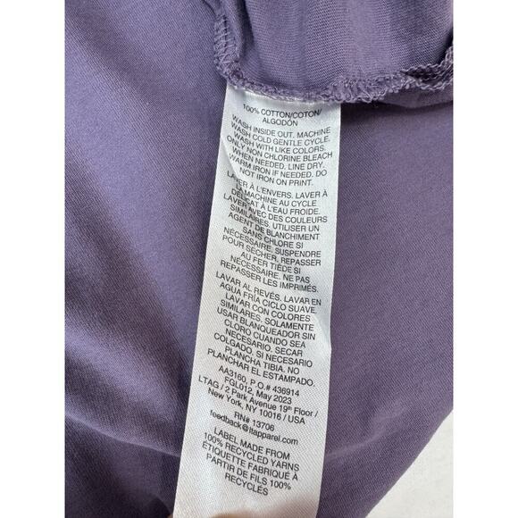 Adidas Cropped Loose Fit Hoodie Purple Athletic Lightweight Logo Girl Small 7/8 - Picture 5 of 7